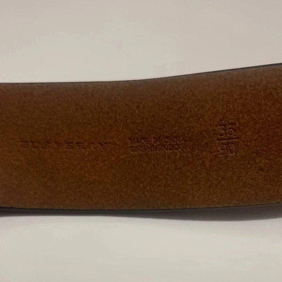 Authentic Burberry camel unisex trendy stylish leather silver buckle detail 39’ - Picture 3 of 4